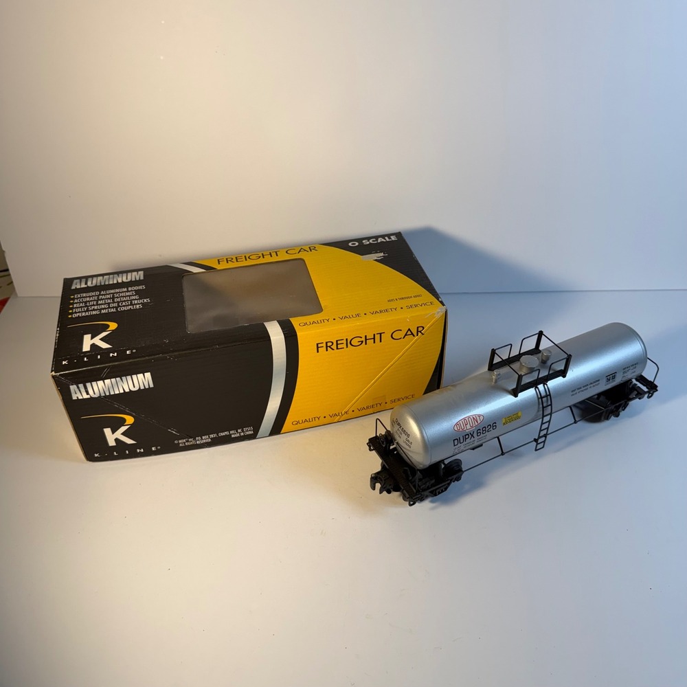 K-Line O Scale Aluminum DuPont Tank Car K6341-8012 Train Boxed